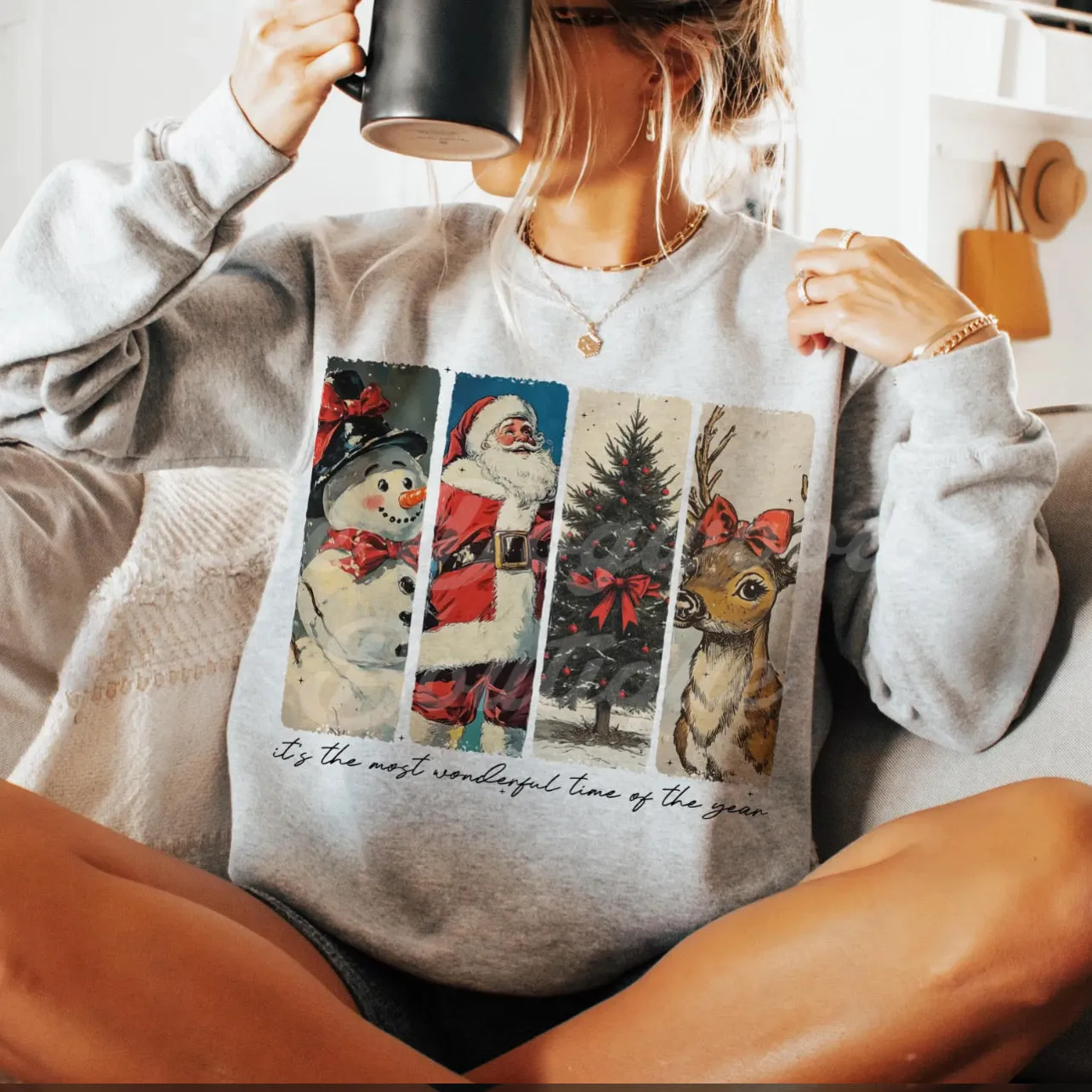 Classic Christmas Icons Sweatshirt sold by The Dogwood Boutique