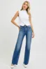 RISEN Tummy Control High Rise Raw Cut Jeans sold by The Dogwood Boutique