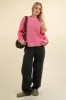 Pink Oversized Knit Sweater sold by The Dogwood Boutique
