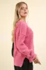 Pink Oversized Knit Sweater sold by The Dogwood Boutique