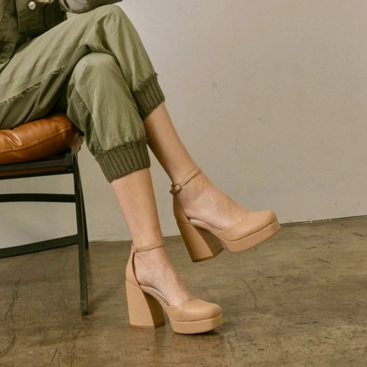 Apricot Chunky Platform Mary Jane’s sold by The Dogwood Boutique