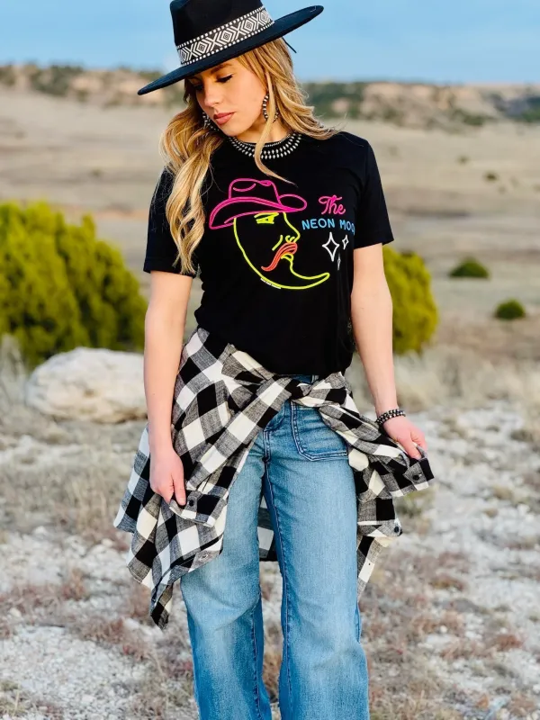 Neon Moon Tee sold by The Dogwood Boutique