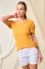Puff Short Sleeve Ribbed Top sold by The Dogwood Boutique