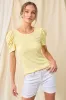 Puff Short Sleeve Ribbed Top sold by The Dogwood Boutique