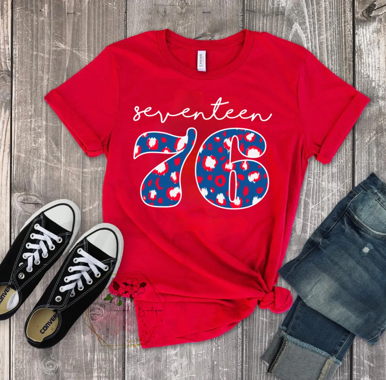 Seventeen 76 Leopard Print Tee sold by The Dogwood Boutique product image thumbnail 5