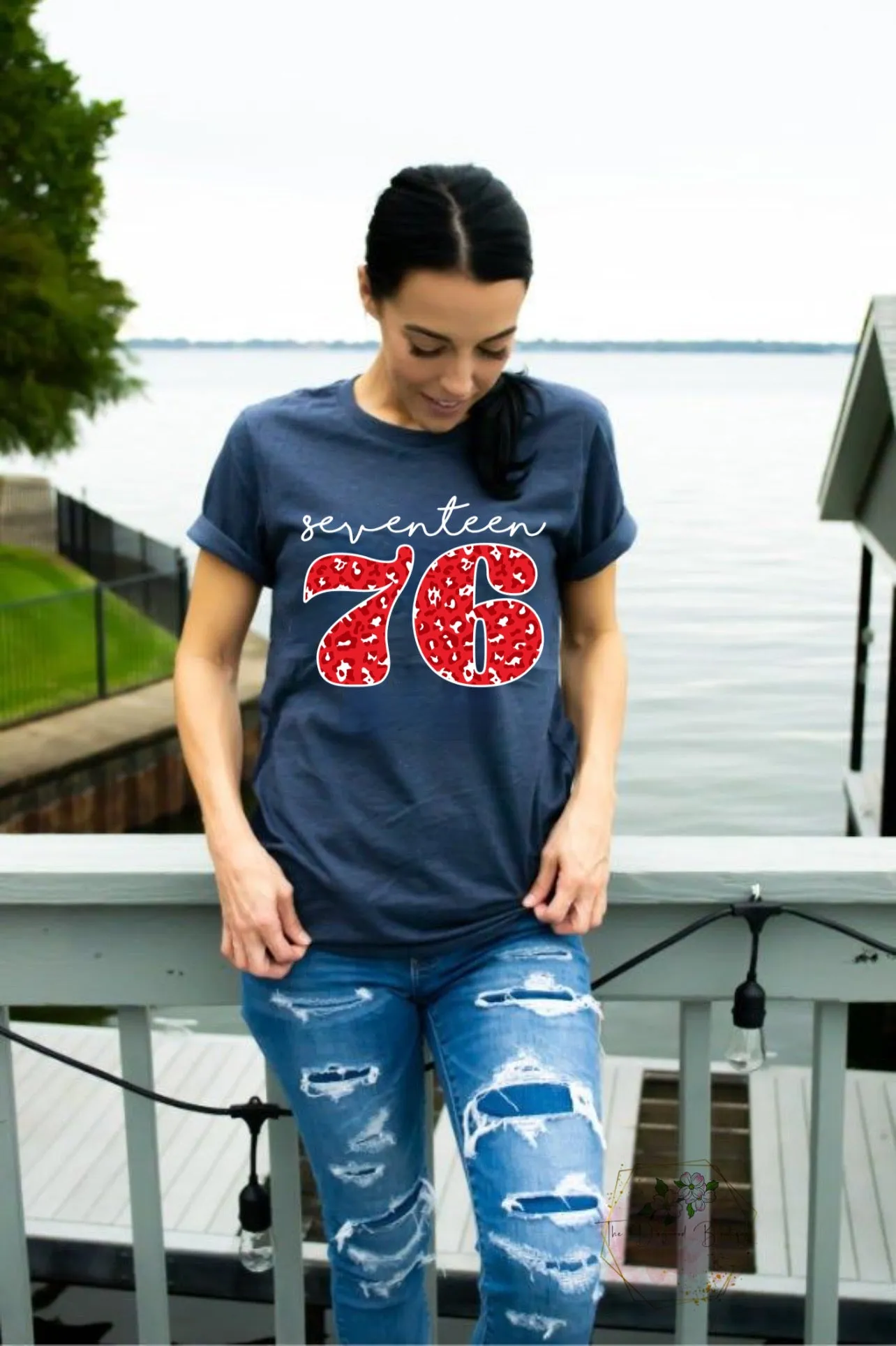 Seventeen 76 Leopard Print Tee sold by The Dogwood Boutique