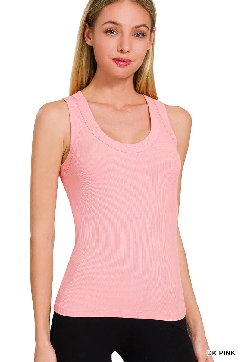 Ribbed Scoop Neck Tank Top sold by The Dogwood Boutique product image thumbnail 3