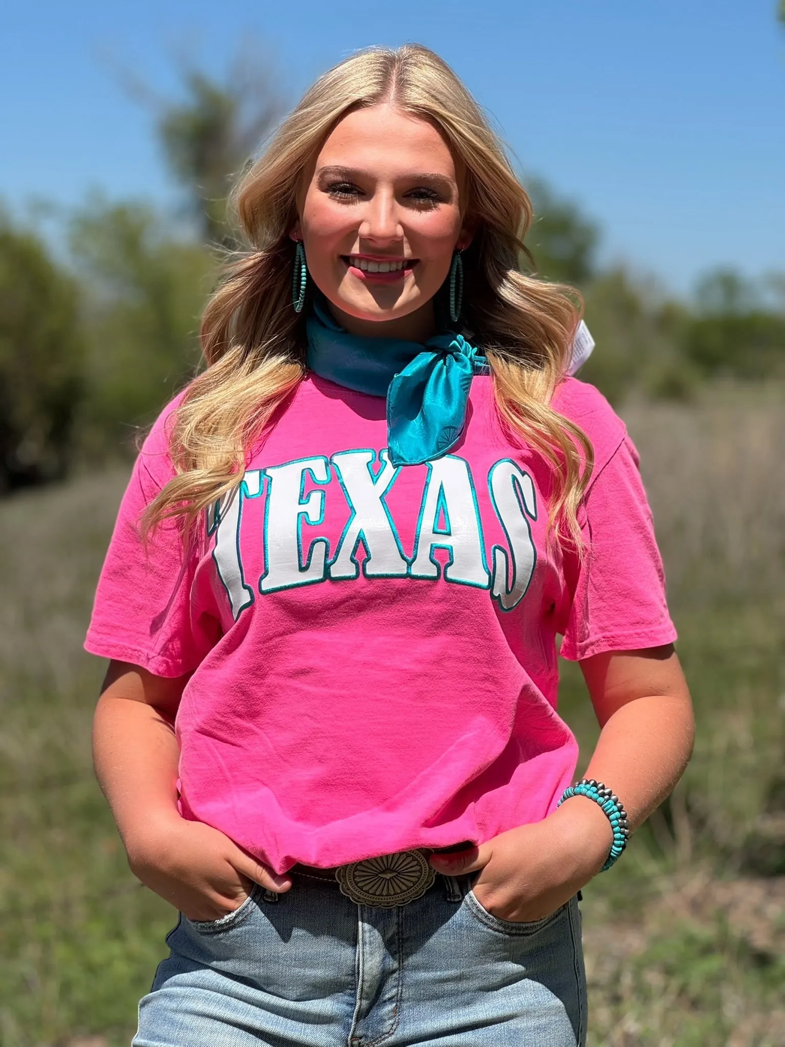 Texas in Glitter with Metallic Puff Tee sold by The Dogwood Boutique product image thumbnail 3