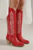 Red Knee High Western Boots sold by The Dogwood Boutique
