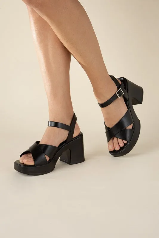 TOUCH-S Crisscross Sandal Heels sold by The Dogwood Boutique