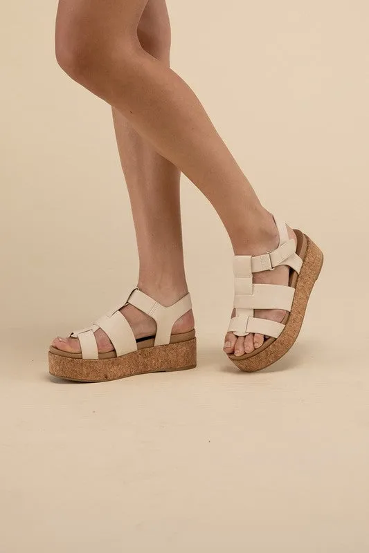 AMENDA-S Platform Sandal Wedge sold by The Dogwood Boutique
