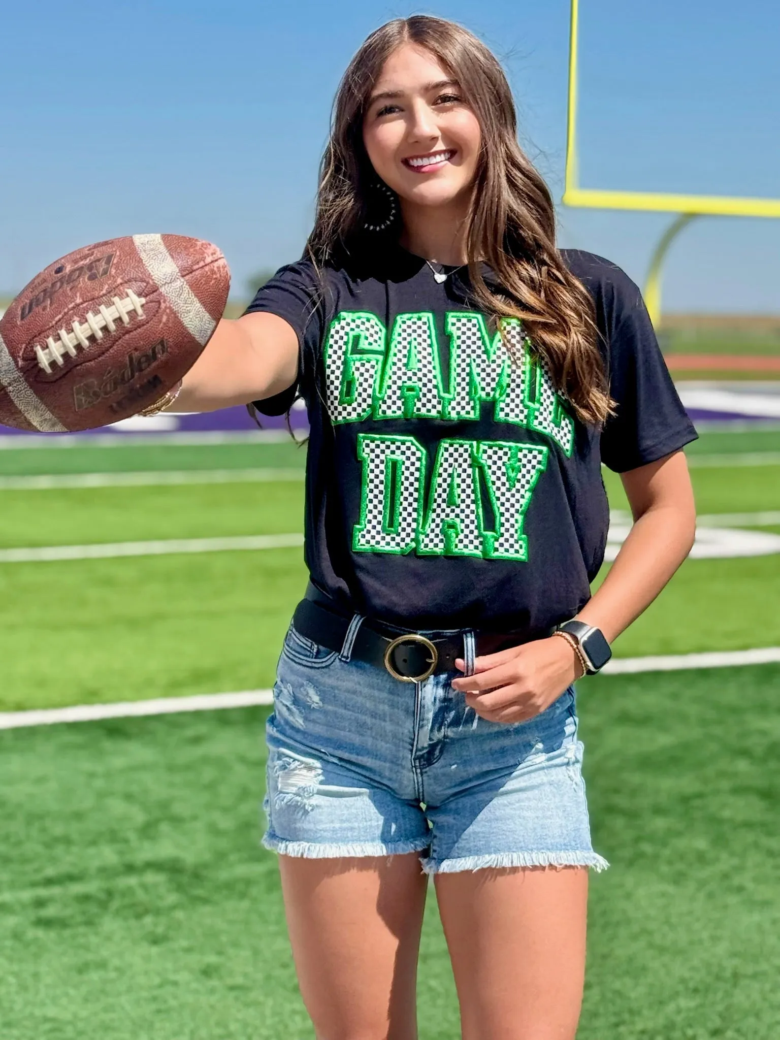 Checkered Game Day Custom Tee sold by The Dogwood Boutique product image thumbnail 5