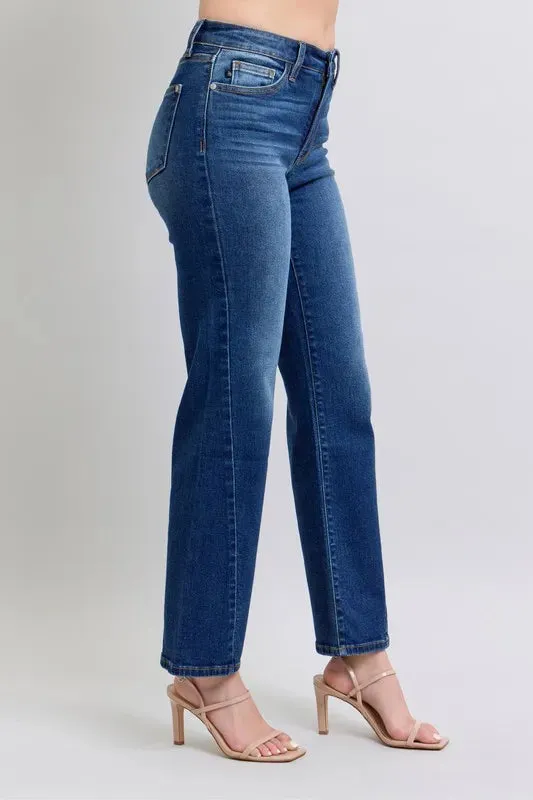 Judy Blue Full Size Side Seam Detail Straight Jeans with Pockets sold by The Dogwood Boutique product image thumbnail 3