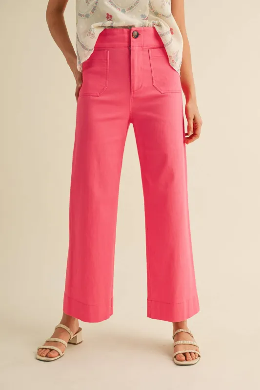 High Waist Cropped Wide Leg Pants sold by The Dogwood Boutique