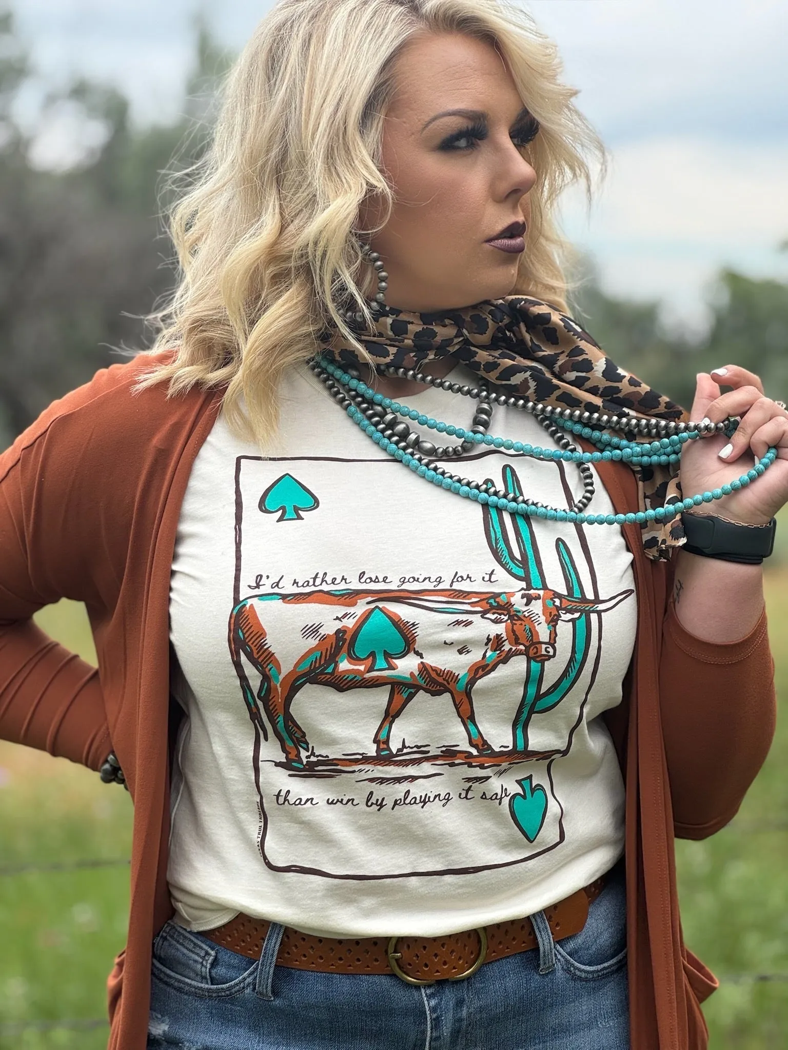 Lauren's Longhorn Tee sold by The Dogwood Boutique product image thumbnail 3