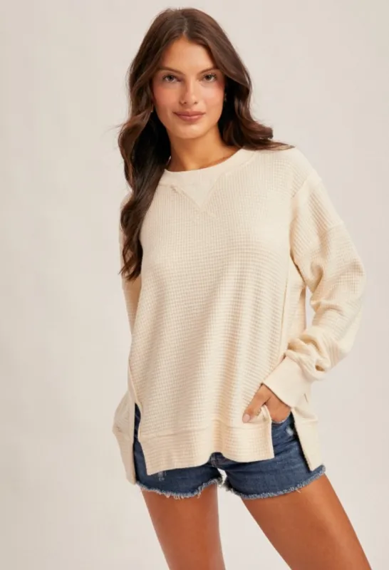 Brush Thermal Crew Neck Oversized Pullover sold by The Dogwood Boutique