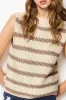 Chunky Stripe Sleeveless Sweater Top sold by The Dogwood Boutique