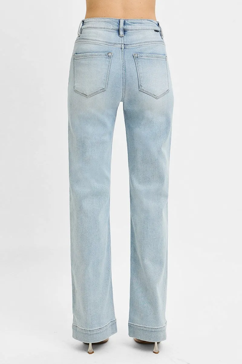 RISEN High Rise Straight Jeans sold by The Dogwood Boutique product image thumbnail 3