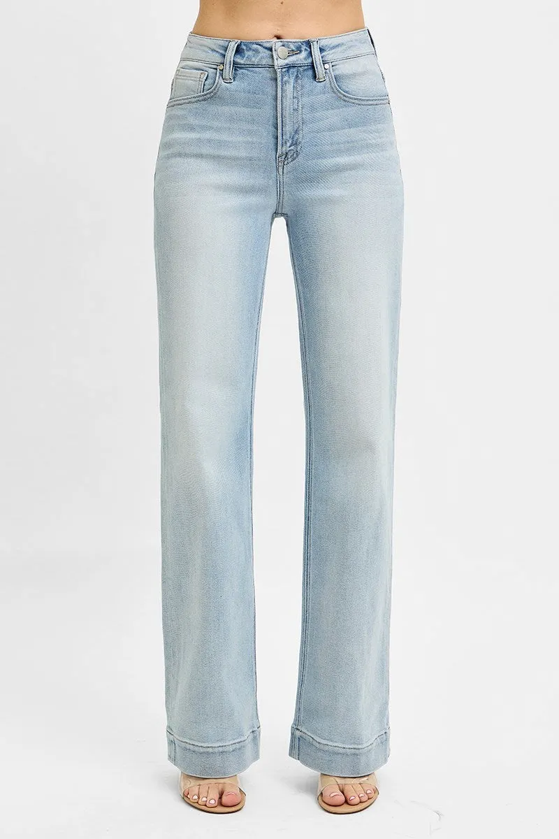 RISEN High Rise Straight Jeans sold by The Dogwood Boutique