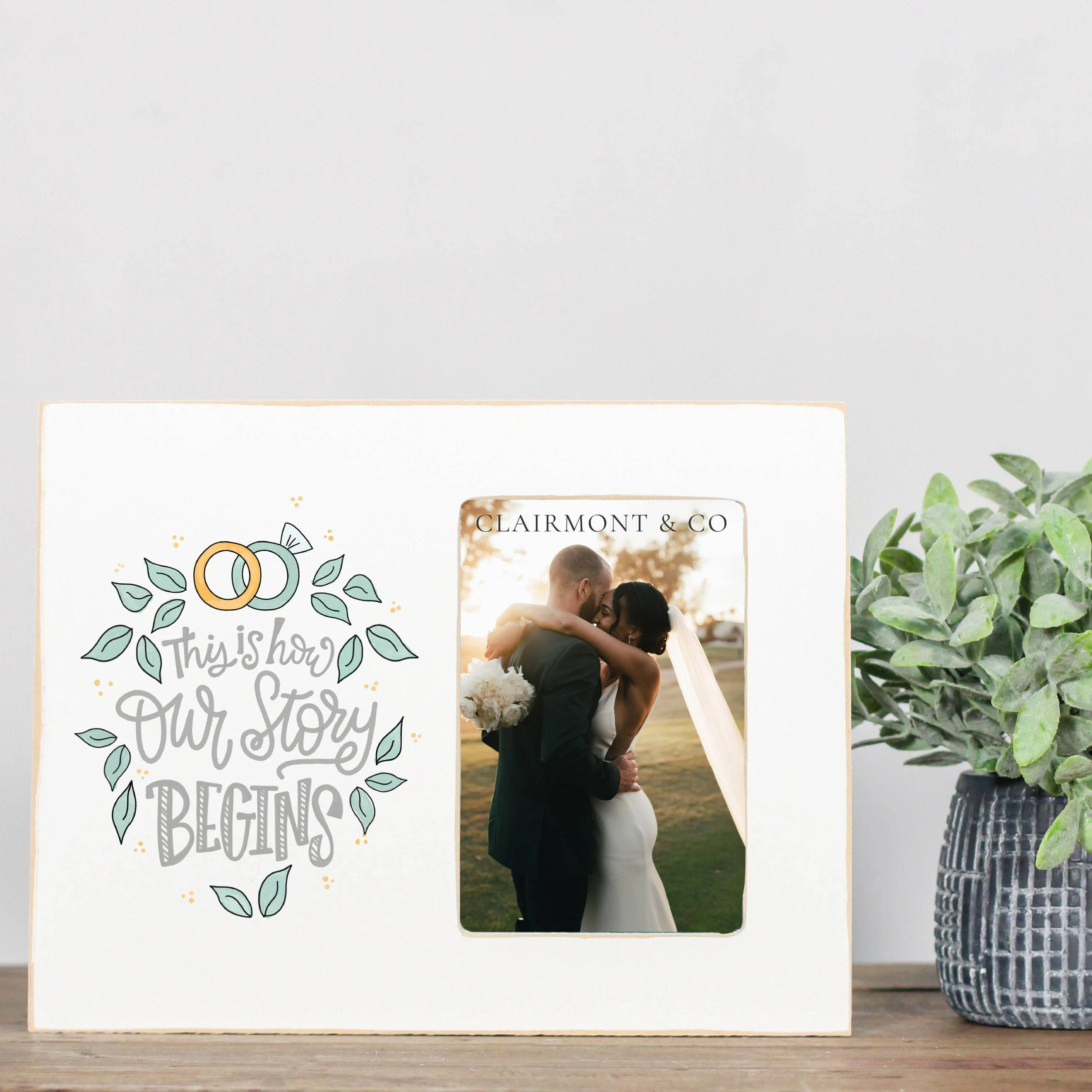 How Our Story Begins 4x6 Wedding Frame sold by The Dogwood Boutique