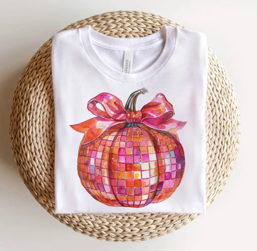 Disco Ball Pumpkin Tee sold by The Dogwood Boutique