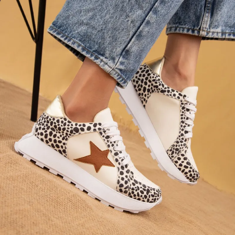 Smith Cute Animal Print Sneakers sold by The Dogwood Boutique