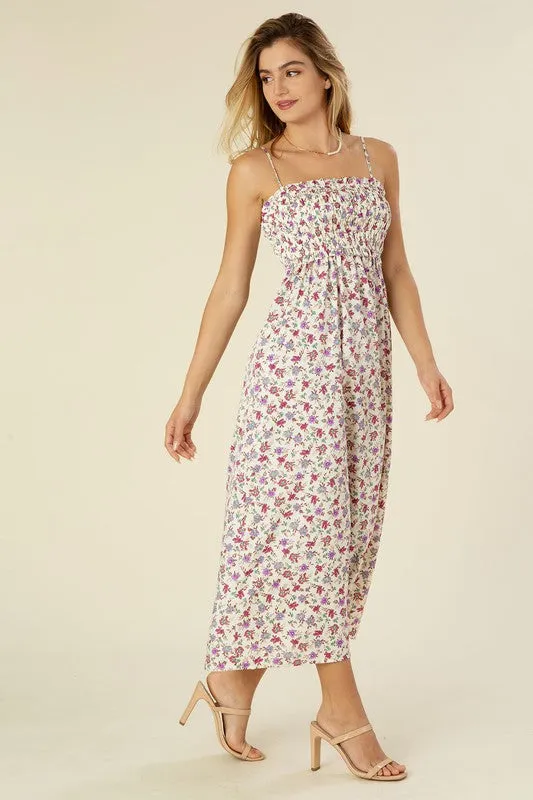 Smocked cami maxi dress sold by The Dogwood Boutique