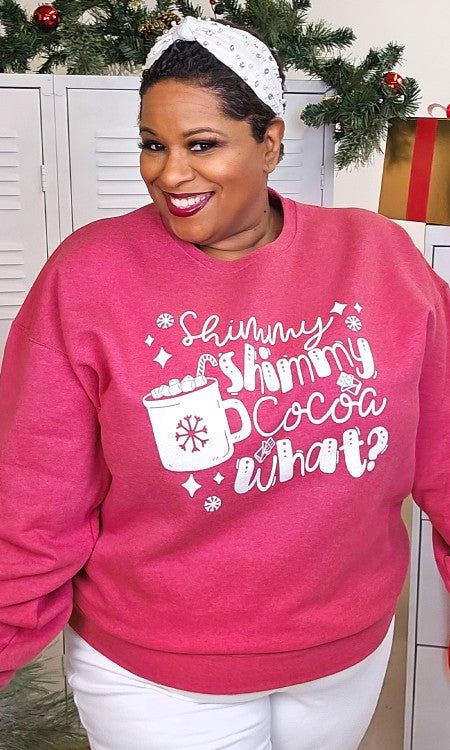 Shimmy Shimmy Cocoa What Graphic Sweatshirt sold by The Dogwood Boutique