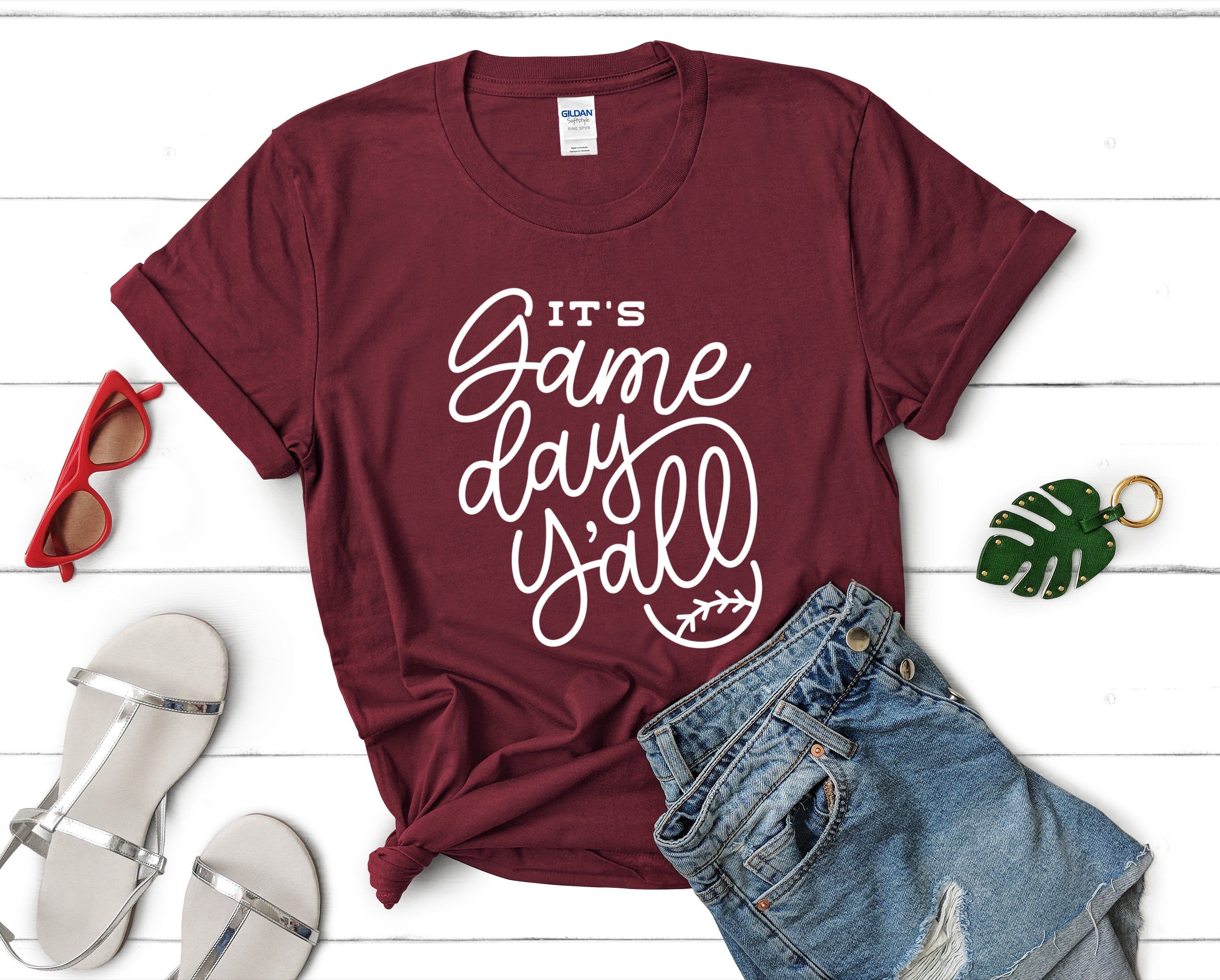 It's Game Day Y'all Baseball Tee sold by The Dogwood Boutique product image thumbnail 4