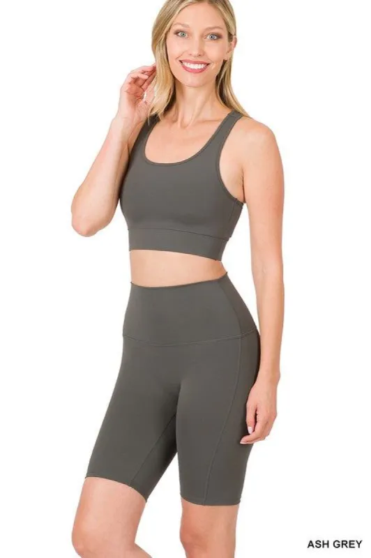 ATHLETIC TANK TOP & BIKER SHORTS SET sold by The Dogwood Boutique