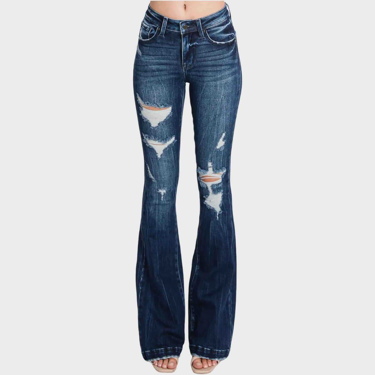 Petite Length Denver Flare Jeans sold by The Dogwood Boutique product image thumbnail 2