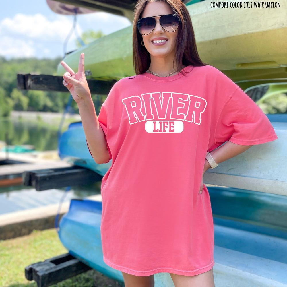 River Life Tee sold by The Dogwood Boutique