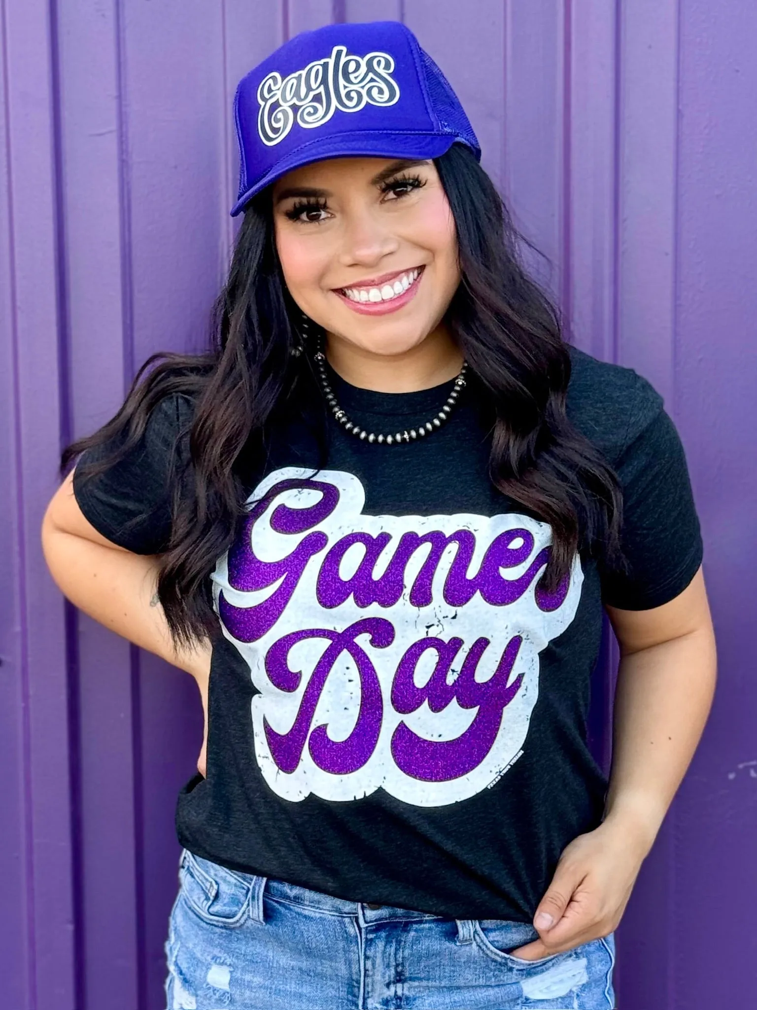 Sync Logic - Big Game Day Retro Glitter Tee sold by The Dogwood Boutique product image thumbnail 5