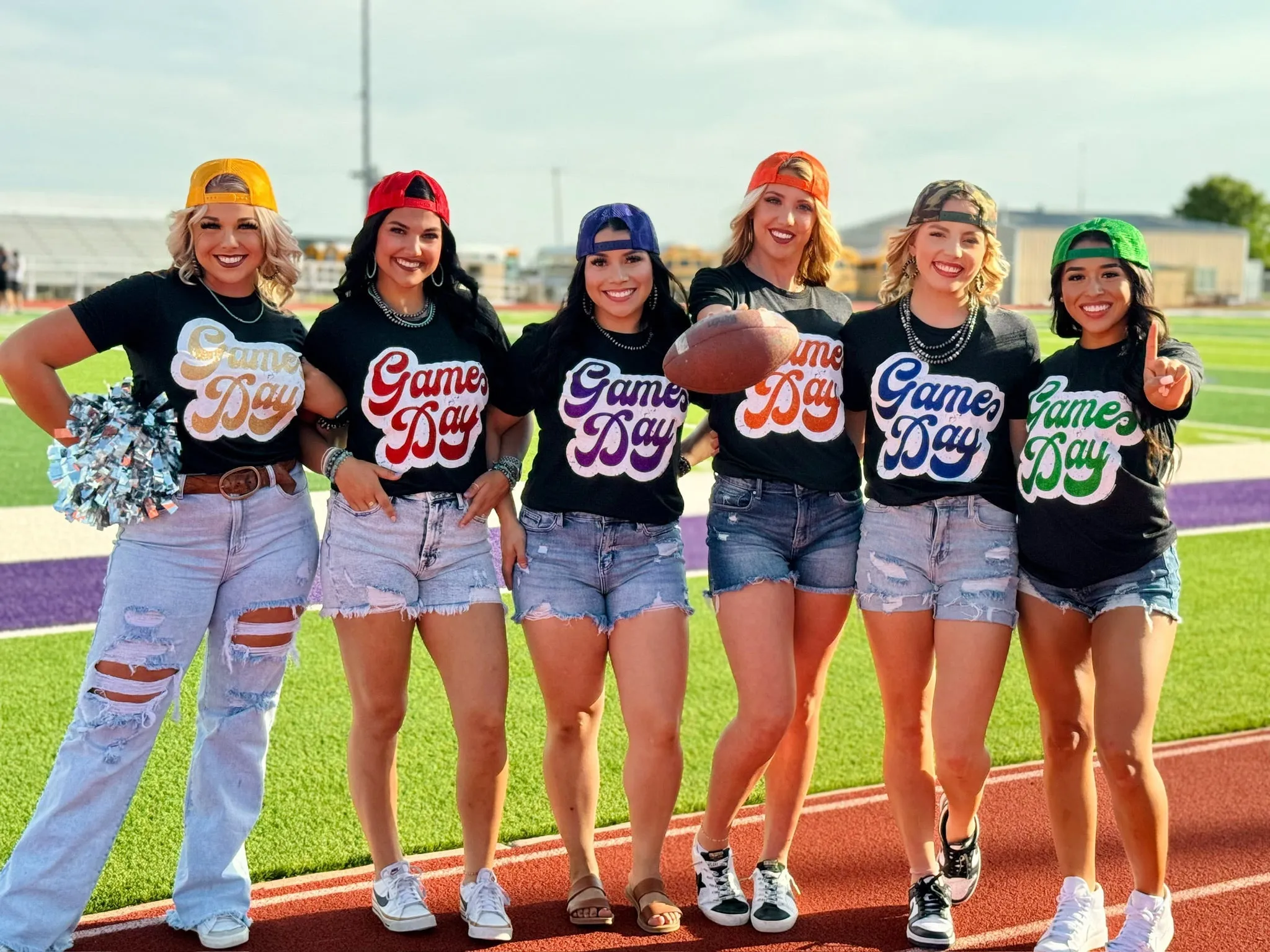 Sync Logic - Big Game Day Retro Glitter Tee sold by The Dogwood Boutique