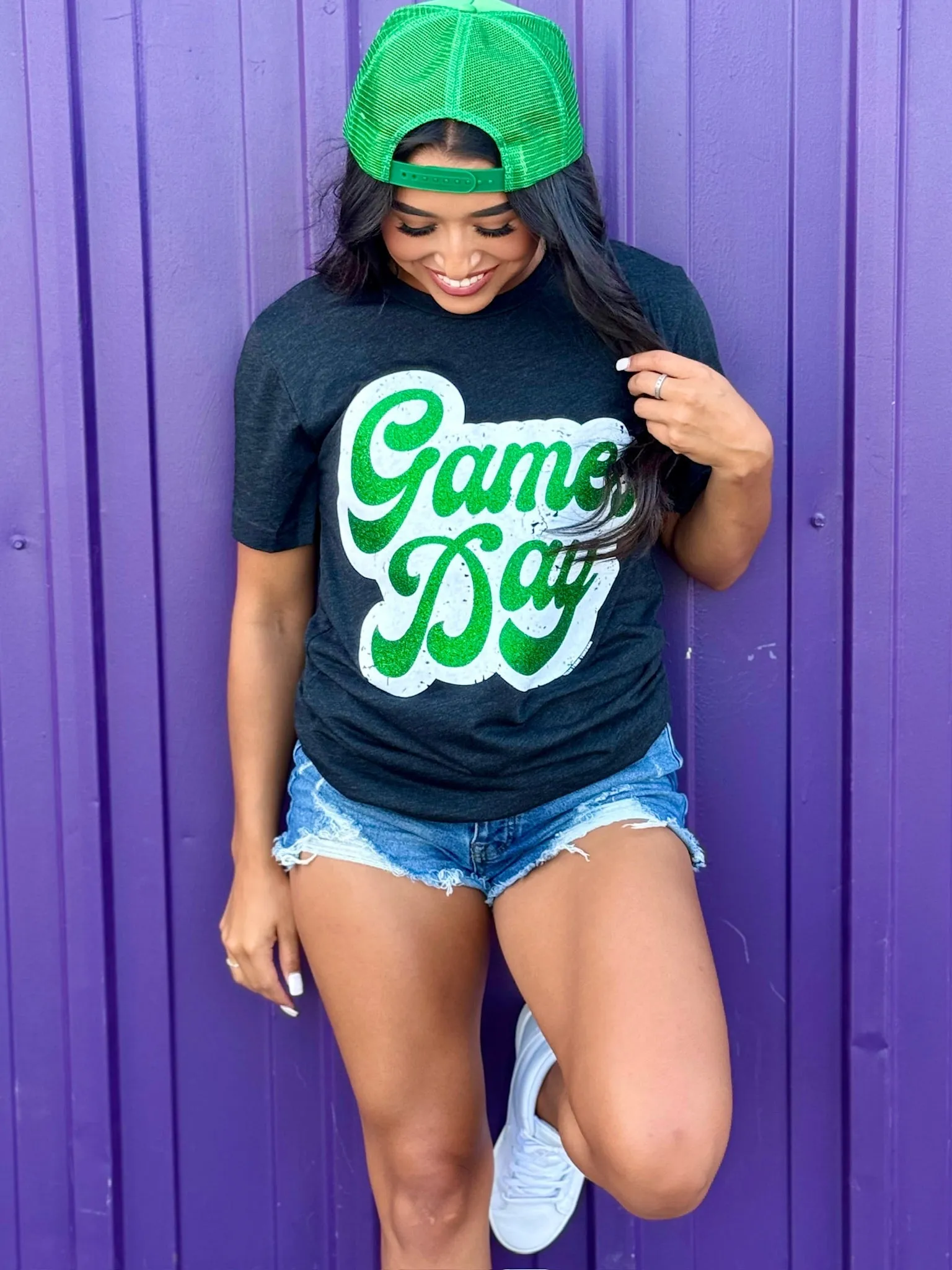 Sync Logic - Big Game Day Retro Glitter Tee sold by The Dogwood Boutique product image thumbnail 2
