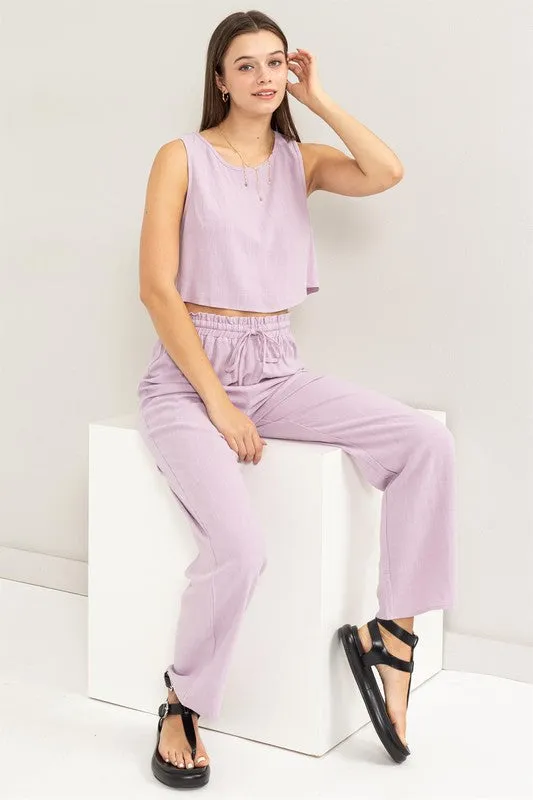 D-Linen Blended Top and Pants Set sold by The Dogwood Boutique product image thumbnail 4