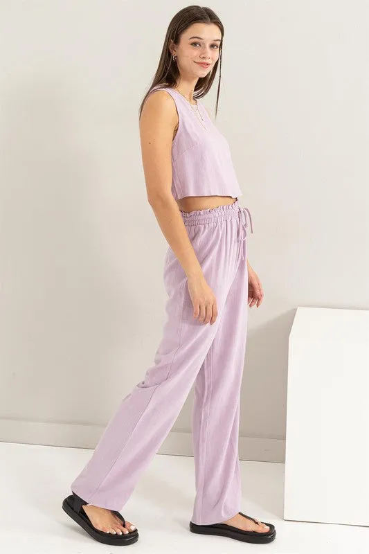 D-Linen Blended Top and Pants Set sold by The Dogwood Boutique product image thumbnail 2