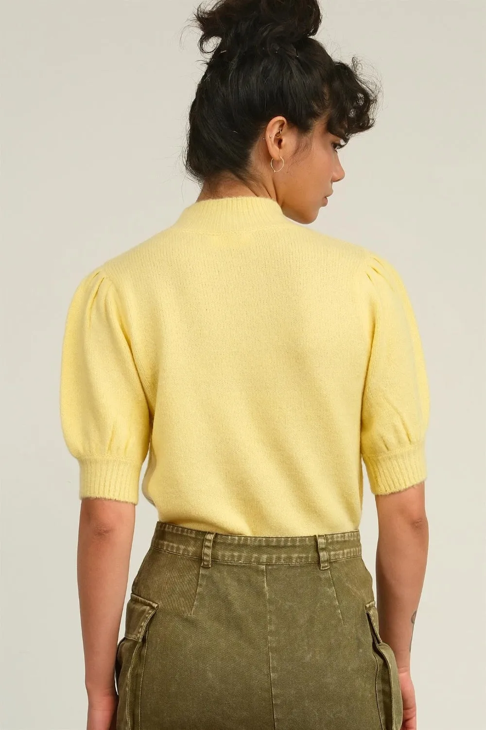 HYFVE Mock Neck Puff Sleeve Sweater sold by The Dogwood Boutique product image thumbnail 2