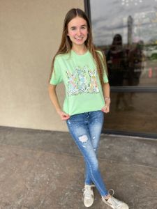 Watercolor Bunny Trio Tee sold by The Dogwood Boutique