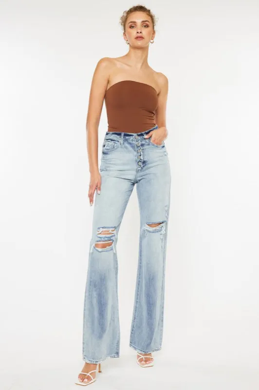 ULTRA HIGH RISE 90'S FLARE JEANS-KC7373ELV4 sold by The Dogwood Boutique