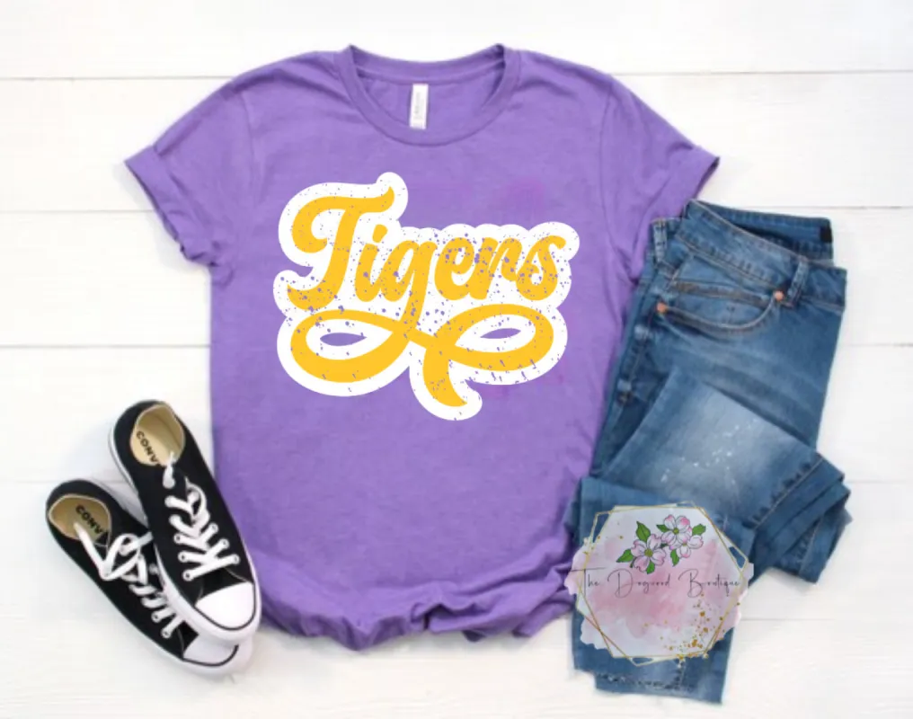 Retro Tigers Tee sold by The Dogwood Boutique