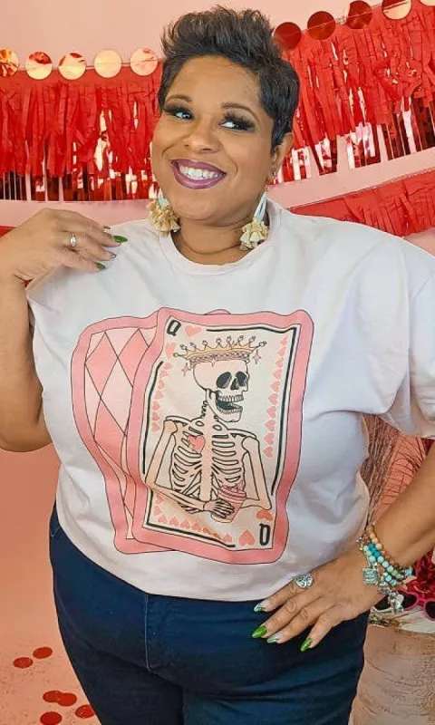 Queen of Hearts Graphic T-Shirt sold by The Dogwood Boutique
