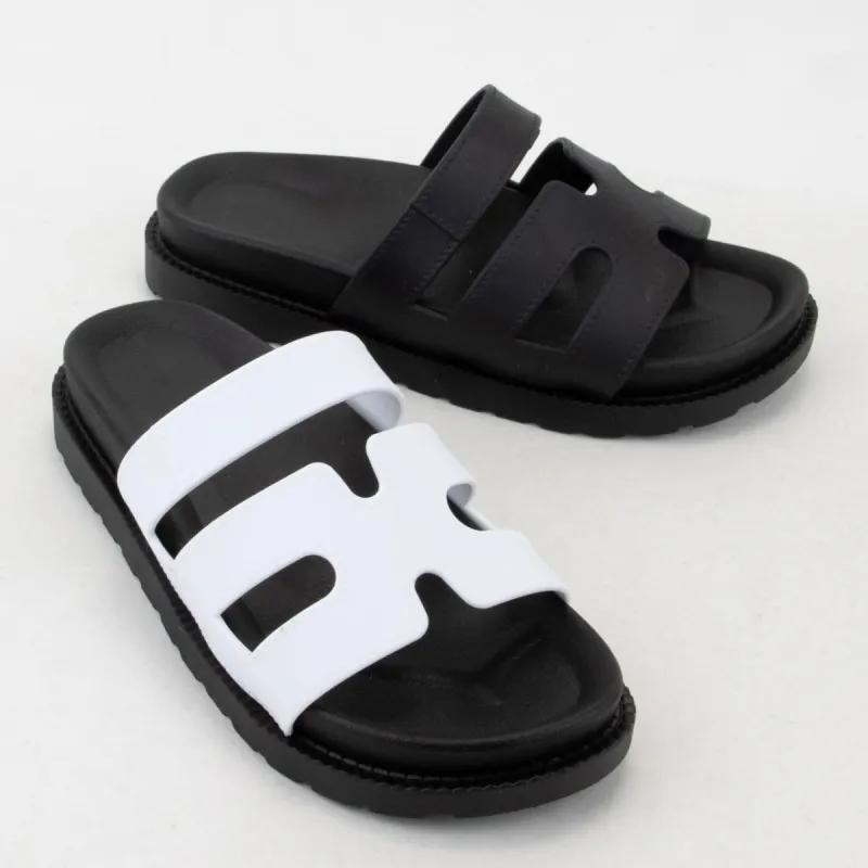 White Cutout Sandals sold by The Dogwood Boutique