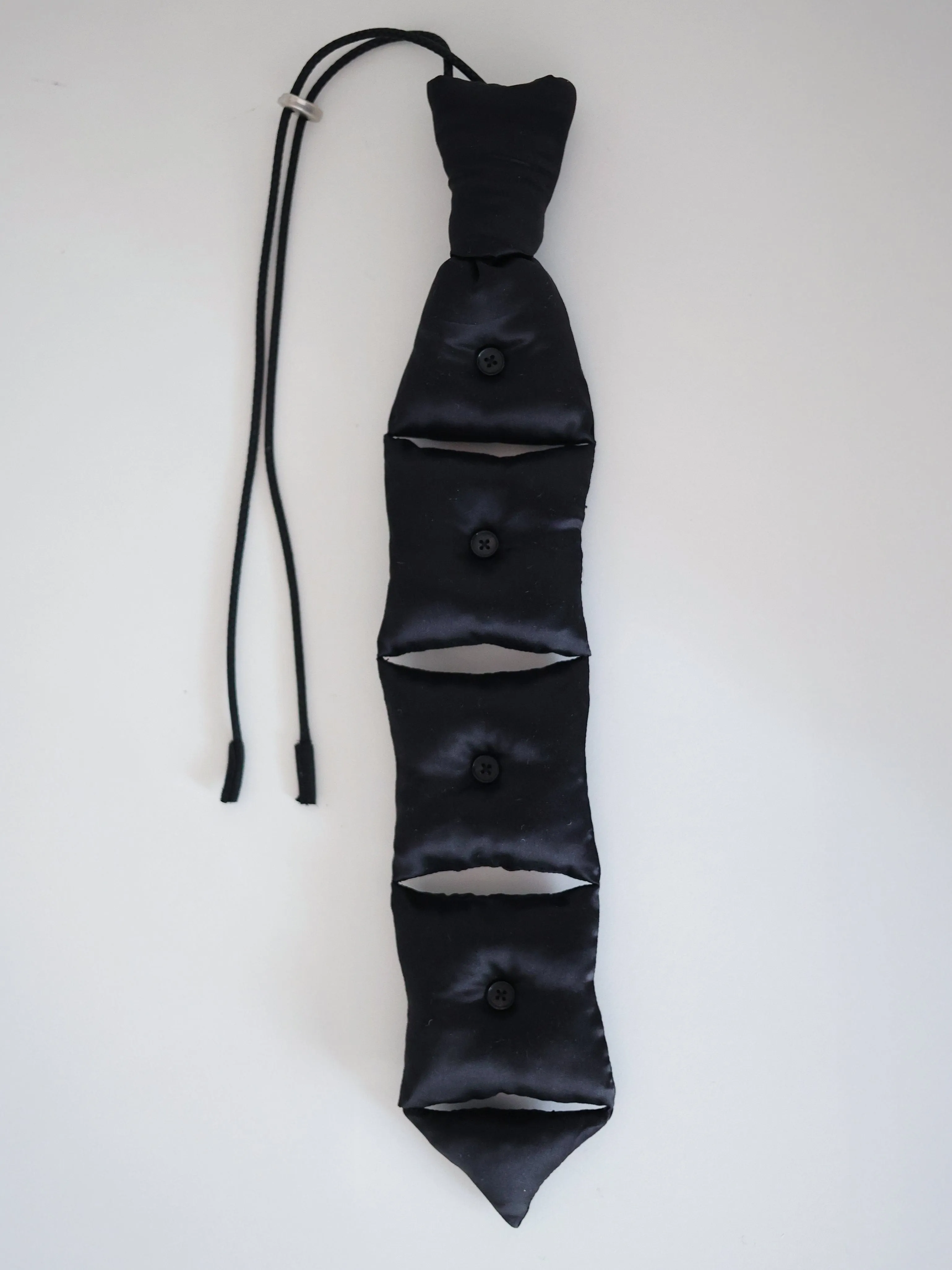 Silk Pillow Necktie Necklace - Black sold by APOC product image thumbnail 3