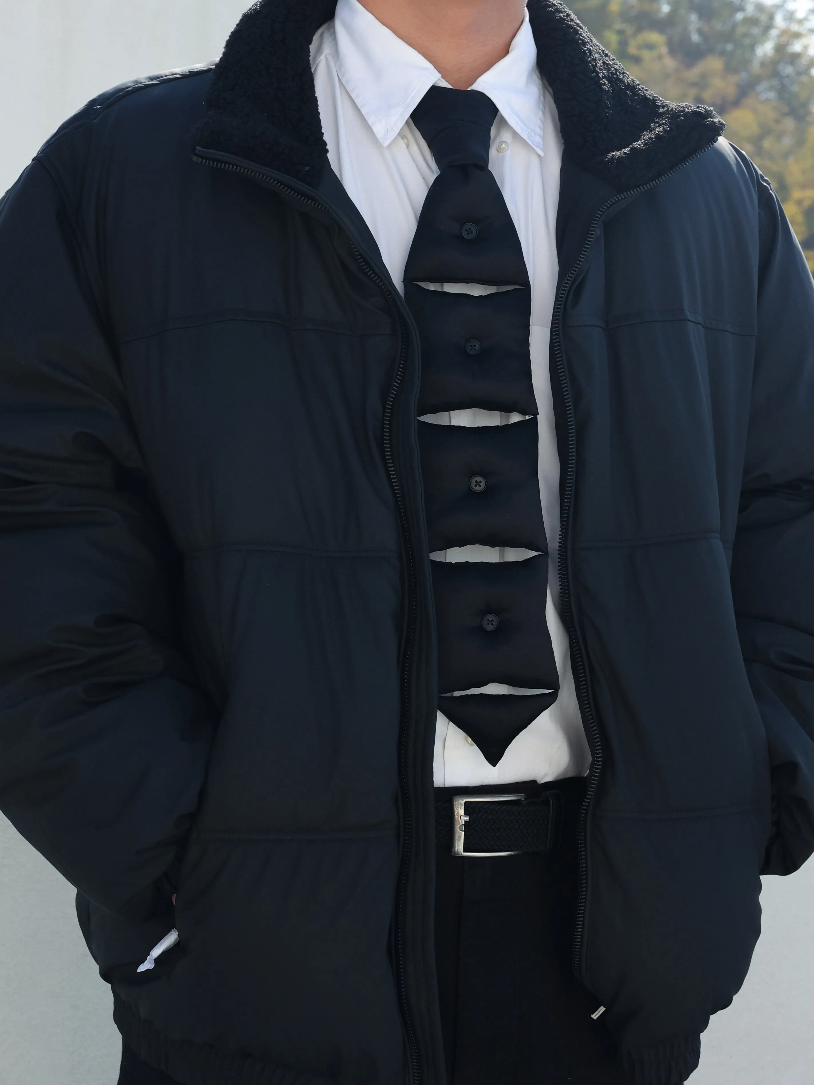 Silk Pillow Necktie Necklace - Black sold by APOC product image thumbnail 2