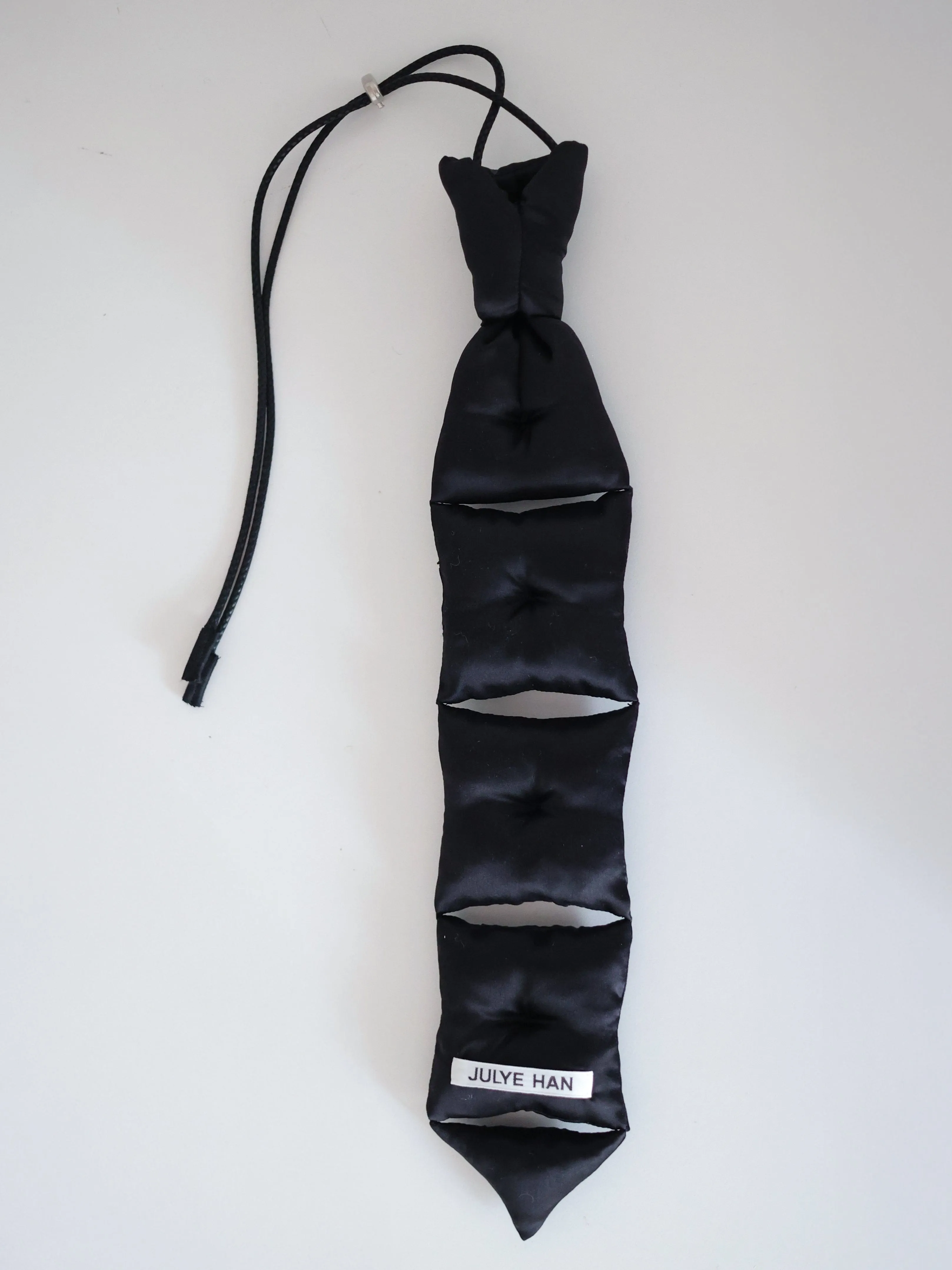 Silk Pillow Necktie Necklace - Black sold by APOC product image thumbnail 4