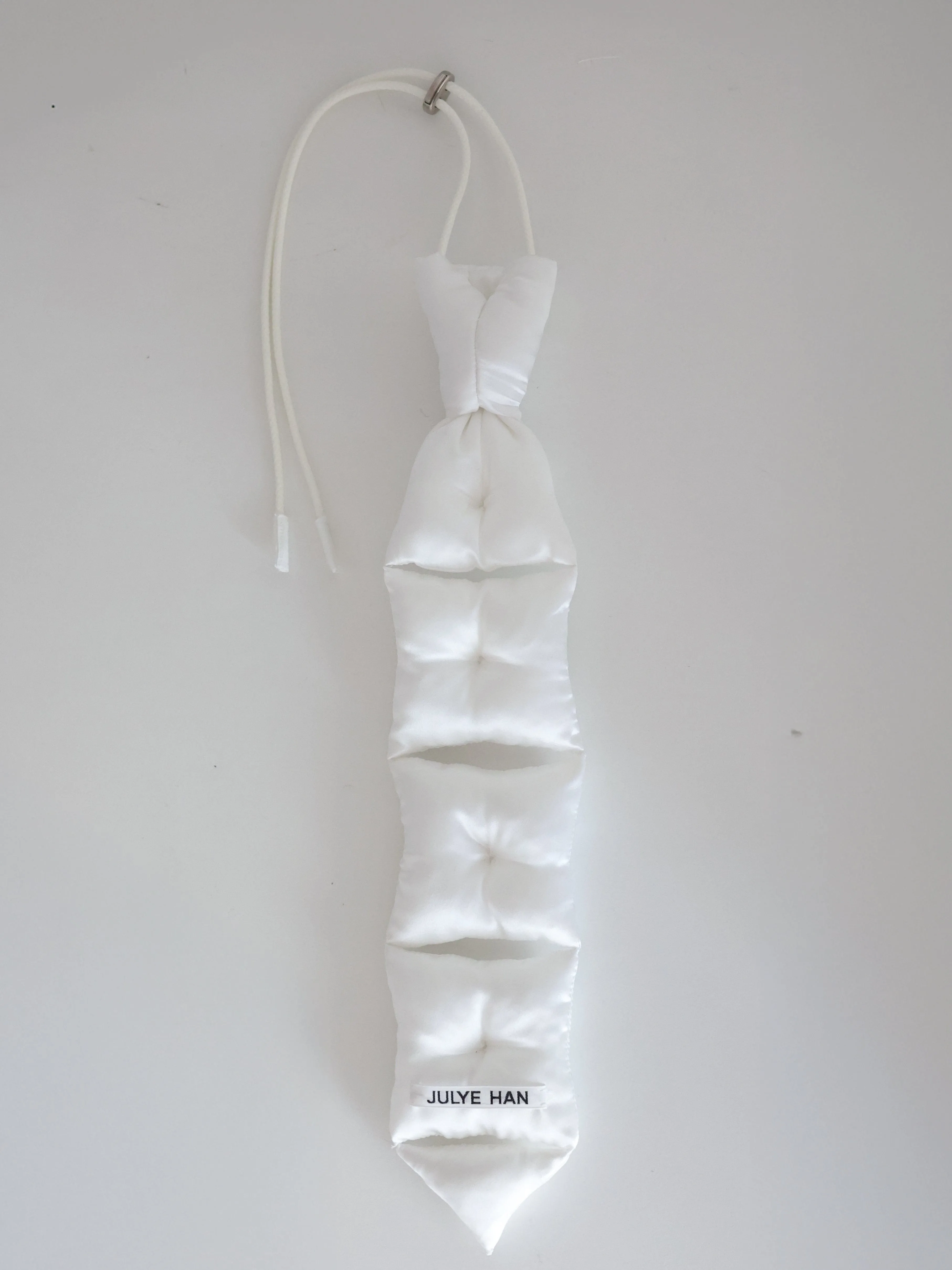 Silk Pillow Necktie Necklace - White sold by APOC product image thumbnail 4