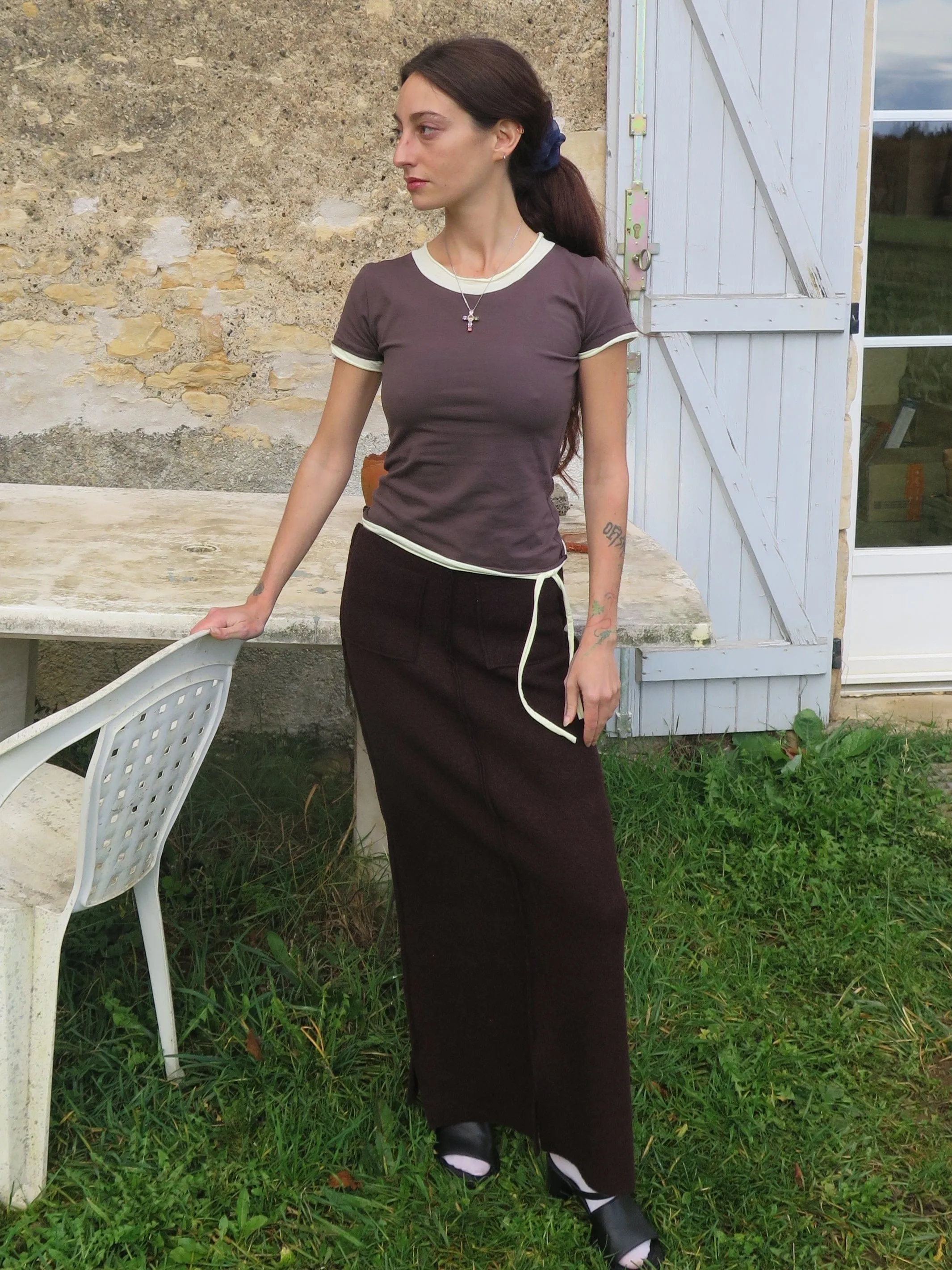 Hazel T shirt brown sold by APOC product image thumbnail 3