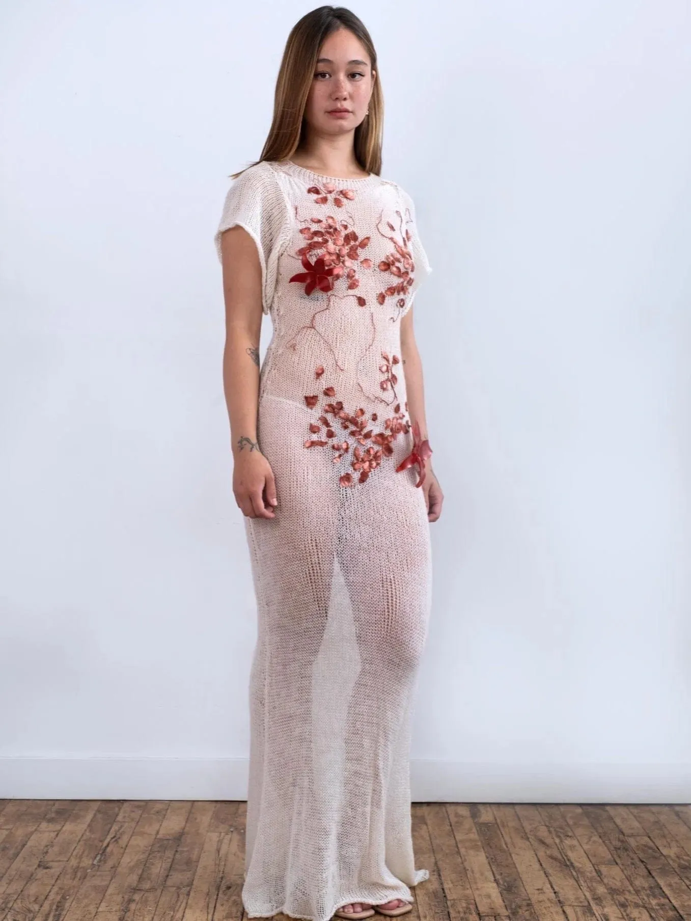 Fortune Silk Cocoon Sheer Wedding Maxi Dress sold by APOC product image thumbnail 4