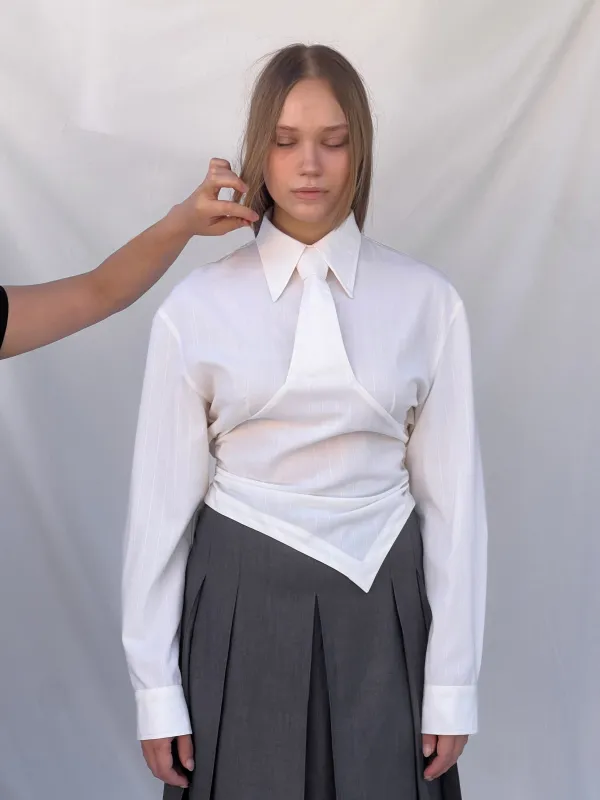 Wool Necktie Shirt made by APOC